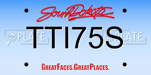 TTI75S South Dakota License Plate