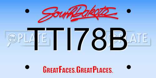 TTI78B South Dakota License Plate