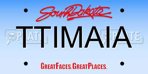 TTIMAIA South Dakota License Plate