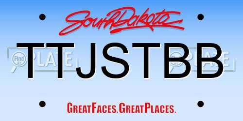 TTJSTBB South Dakota License Plate