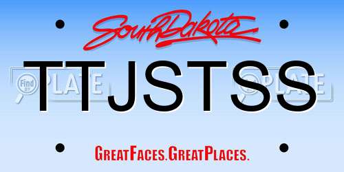 TTJSTSS South Dakota License Plate