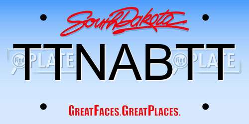 TTNABTT South Dakota License Plate
