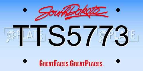 TTS5773 South Dakota License Plate