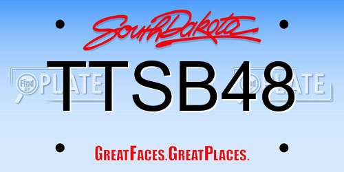 TTSB48 South Dakota License Plate