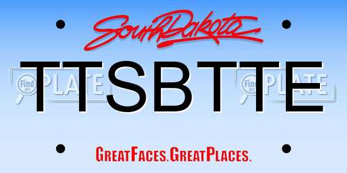 TTSBTTE South Dakota License Plate