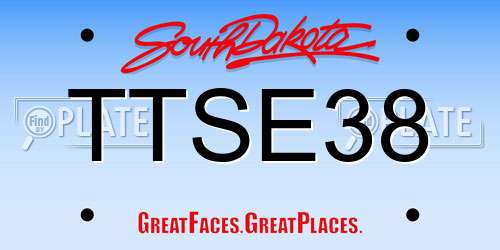 TTSE38 South Dakota License Plate