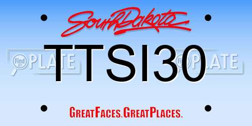 TTSI30 South Dakota License Plate