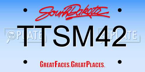 TTSM42 South Dakota License Plate