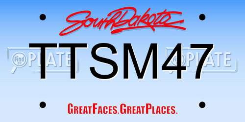 TTSM47 South Dakota License Plate