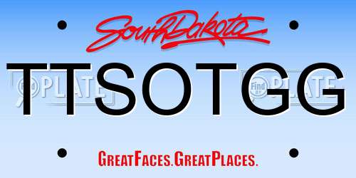 TTSOTGG South Dakota License Plate