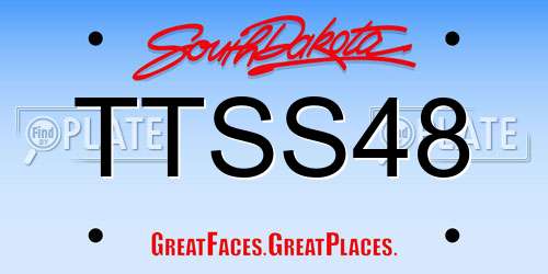 TTSS48 South Dakota License Plate