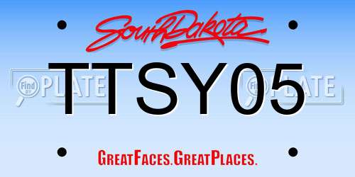 TTSY05 South Dakota License Plate