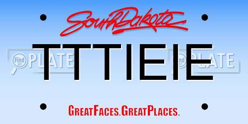 TTTIEIE South Dakota License Plate