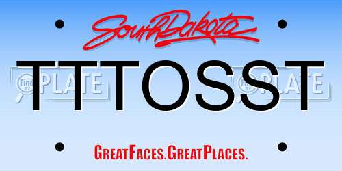 TTTOSST South Dakota License Plate