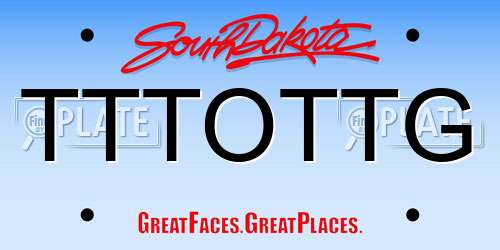 TTTOTTG South Dakota License Plate