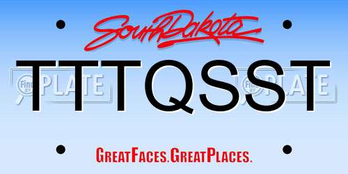 TTTQSST South Dakota License Plate