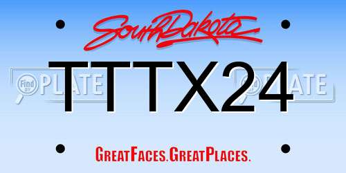 TTTX24 South Dakota License Plate