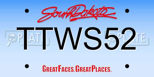 TTWS52 South Dakota License Plate