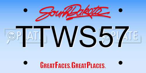 TTWS57 South Dakota License Plate