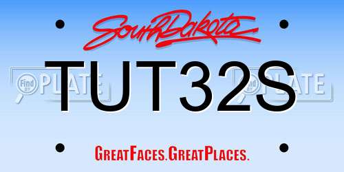 TUT32S South Dakota License Plate