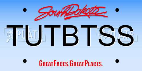 TUTBTSS South Dakota License Plate