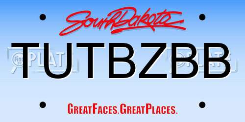 TUTBZBB South Dakota License Plate