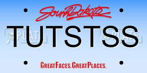 TUTSTSS South Dakota License Plate