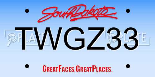 TWGZ33 South Dakota License Plate