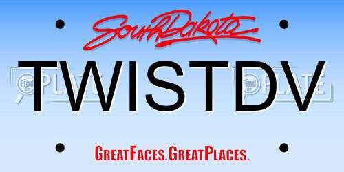 TWISTDV South Dakota License Plate