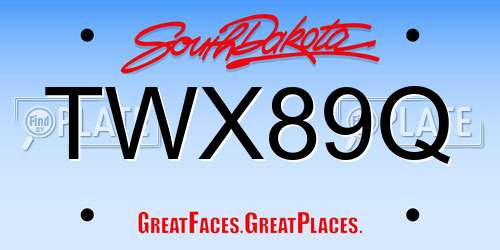TWX89Q South Dakota License Plate