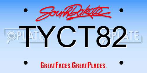 TYCT82 South Dakota License Plate