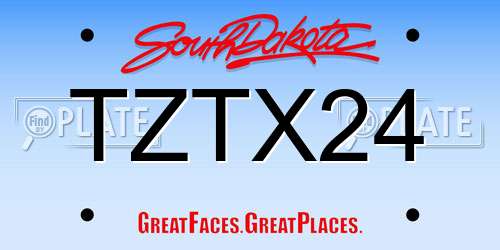 TZTX24 South Dakota License Plate