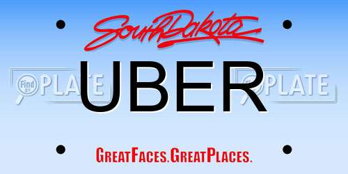 UBER South Dakota License Plate
