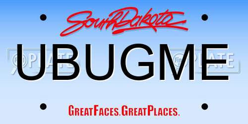 UBUGME South Dakota License Plate