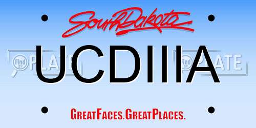 UCDIIIA South Dakota License Plate