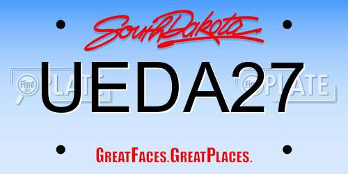 UEDA27 South Dakota License Plate