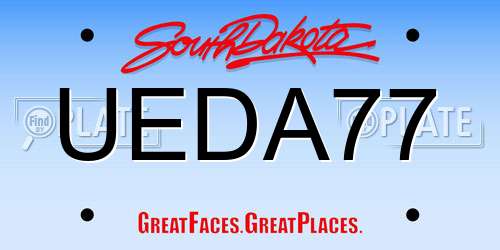 UEDA77 South Dakota License Plate