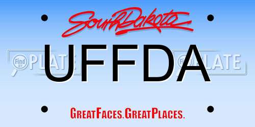 UFFDA South Dakota License Plate