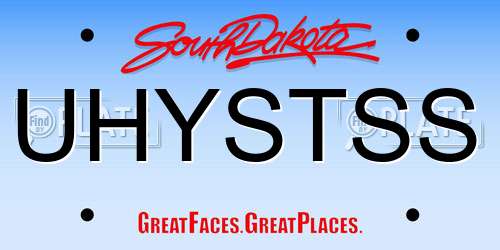 UHYSTSS South Dakota License Plate