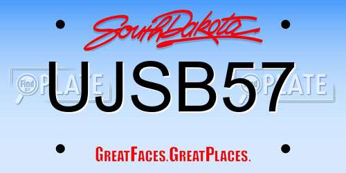 UJSB57 South Dakota License Plate