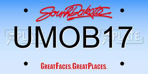 UMOB17 South Dakota License Plate