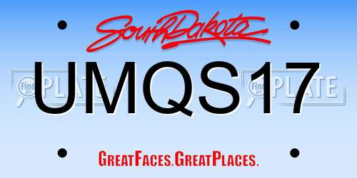 UMQS17 South Dakota License Plate