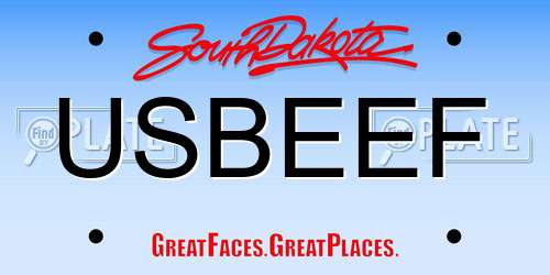 USBEEF South Dakota License Plate