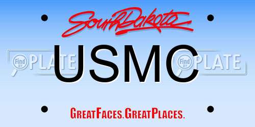 USMC South Dakota License Plate