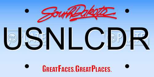 USNLCDR South Dakota License Plate