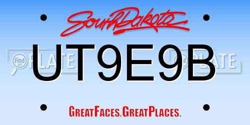 UT9E9B South Dakota License Plate