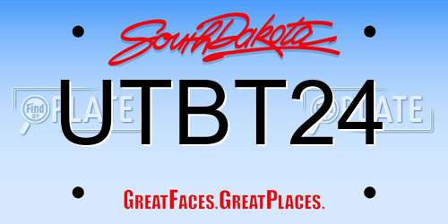 UTBT24 South Dakota License Plate