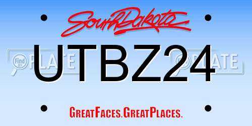 UTBZ24 South Dakota License Plate
