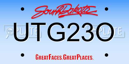 UTG23O South Dakota License Plate