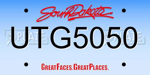 UTG5050 South Dakota License Plate